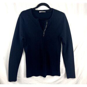 Sandro Paris Cotton Navy Sweater Womens Size S